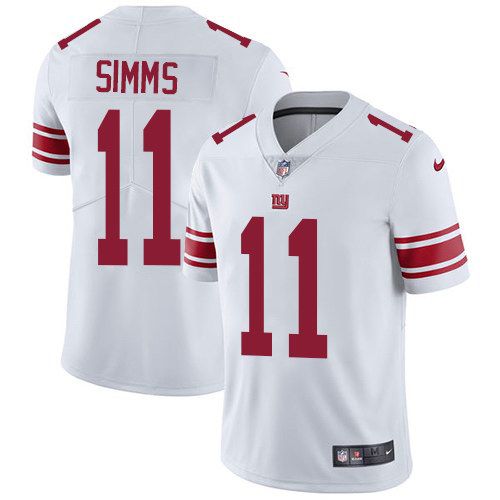 Men New York Giants #11 Phil Simms Nike White Vapor Limited NFL Jersey->new york giants->NFL Jersey